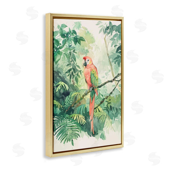 Stupell Industries LSR Design Studio | Pink Parrot In Jungle Wall Art