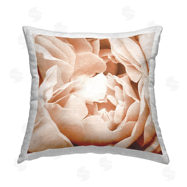 Stupell Industries LSR Design Studio | Pink Peony Close Up Printed Throw Pillow