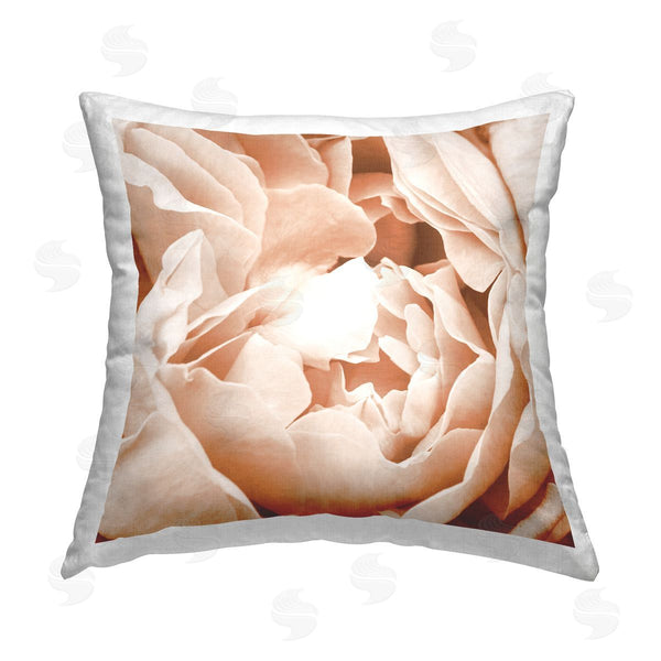 stupell industries LSR Design Studio | Pink Peony Close Up Printed Throw Pillow