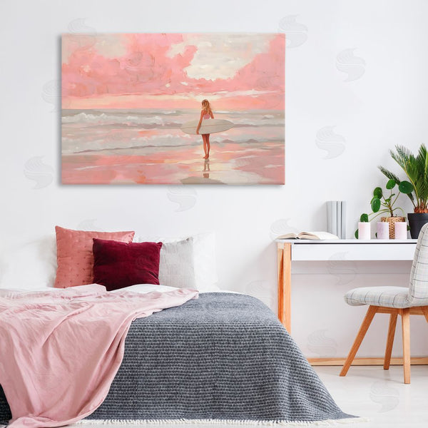 Stupell Industries LSR Design Studio | Pink Sky Surfer Wall Art
