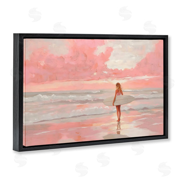 Stupell Industries LSR Design Studio | Pink Sky Surfer Wall Art