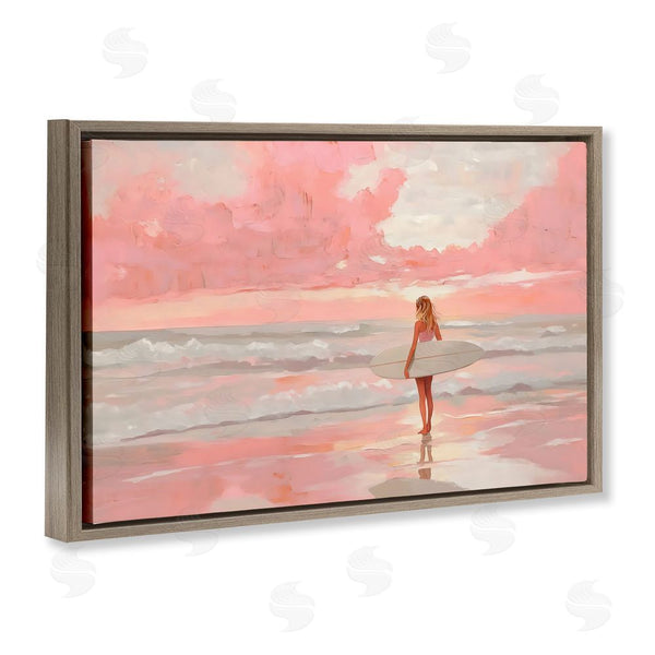 Stupell Industries LSR Design Studio | Pink Sky Surfer Wall Art