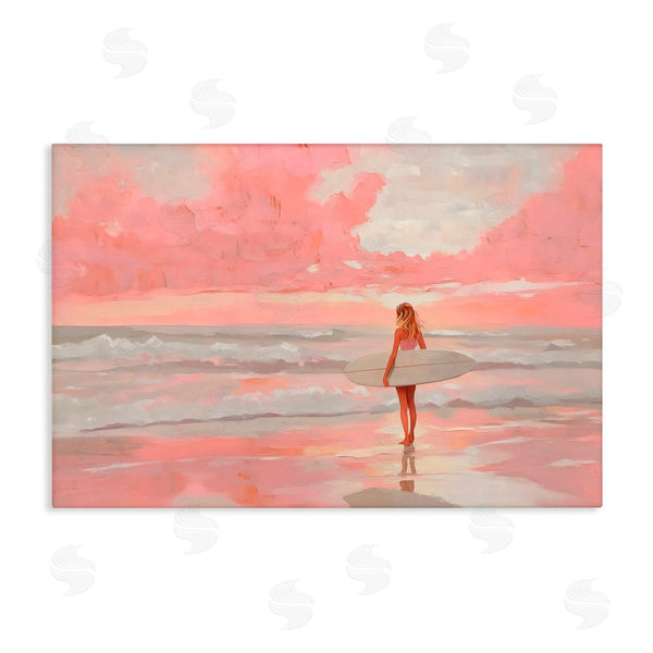 stupell industries LSR Design Studio | Pink Sky Surfer Wall Art