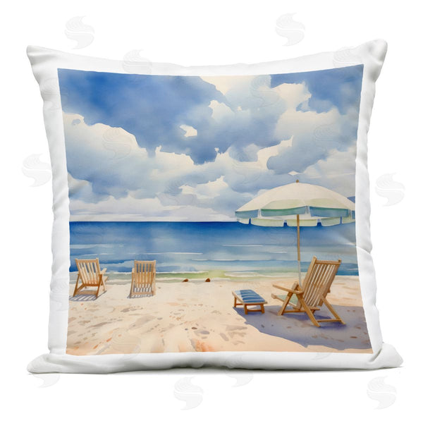 Stupell Industries LSR Design Studio | Place To Relax Beach View Printed Throw Pillow