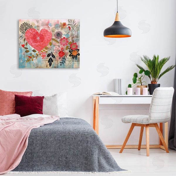 Stupell Industries LSR Design Studio | Playful Heart & Flowers Wall Art