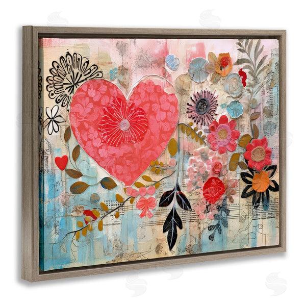 Stupell Industries LSR Design Studio | Playful Heart & Flowers Wall Art