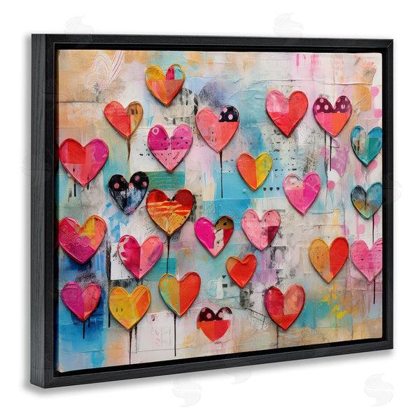 Stupell Industries LSR Design Studio | Playful Urban Hearts Pattern Wall Art