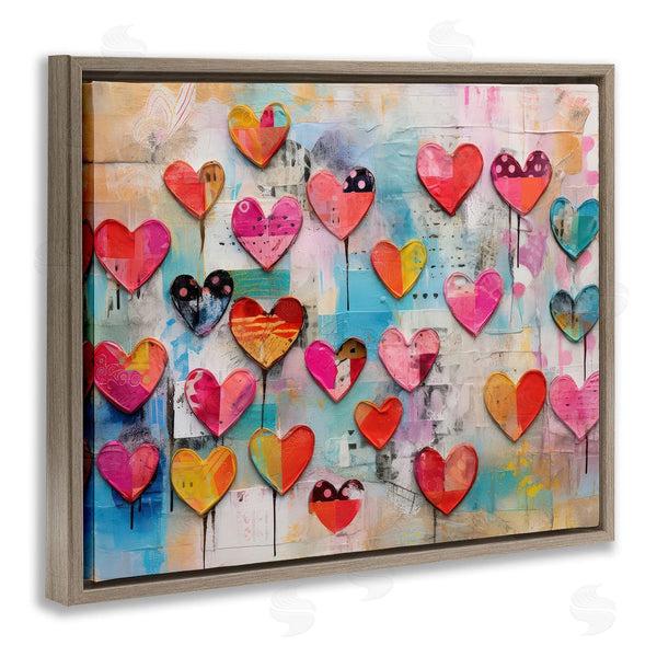 Stupell Industries LSR Design Studio | Playful Urban Hearts Pattern Wall Art