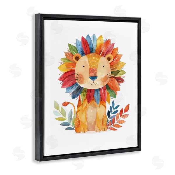 Stupell Industries LSR Design Studio | Rainbow Blooms Lion