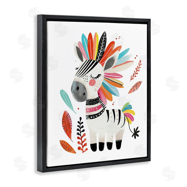 Stupell Industries LSR Design Studio | Rainbow Blooms Zebra