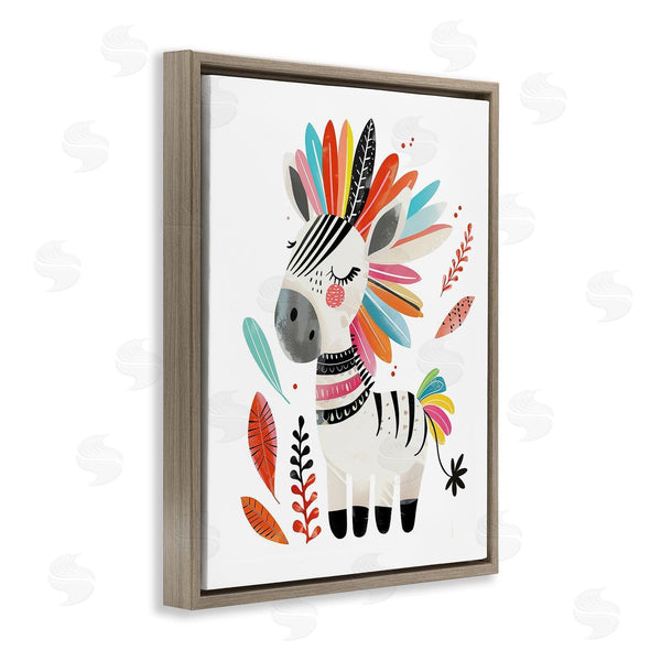 Stupell Industries LSR Design Studio | Rainbow Blooms Zebra