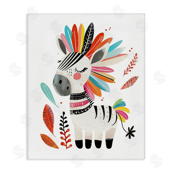 stupell industries LSR Design Studio | Rainbow Blooms Zebra