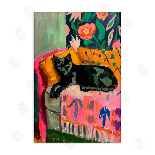 stupell industries LSR Design Studio | Relaxed Kitty on Couch Wall Art