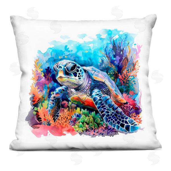 stupell industries LSR Design Studio | Sea Turtle Bright Impression Printed Throw Pillow