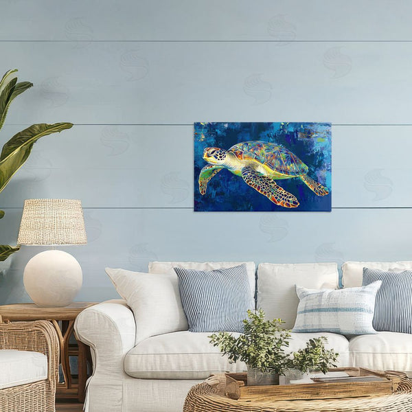 Stupell Industries LSR Design Studio | Sea Turtle In Prismatic Colors