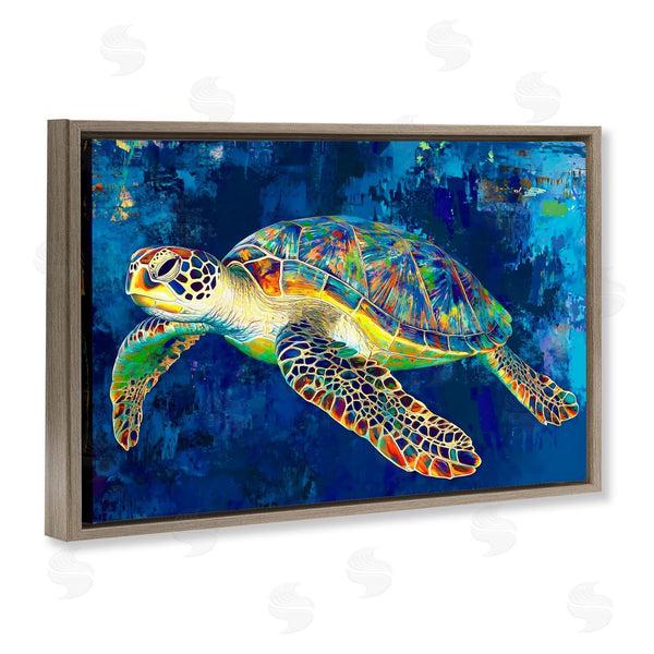 Stupell Industries LSR Design Studio | Sea Turtle In Prismatic Colors
