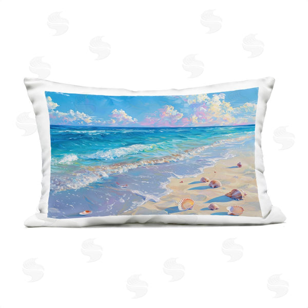 Stupell Industries LSR Design Studio | Seashell Speckled Coast Printed Throw Pillow