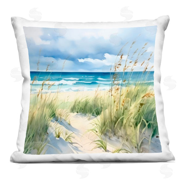stupell industries LSR Design Studio | Serene Coast with Windblown Breeze Printed Throw Pillow