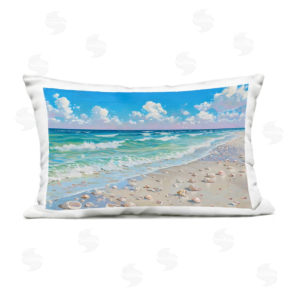 Stupell Industries LSR Design Studio | Shells Awash On Shore Printed Throw Pillow
