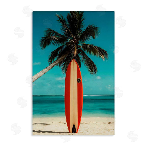 stupell industries LSR Design Studio | Single Palm Tree & Surfboard