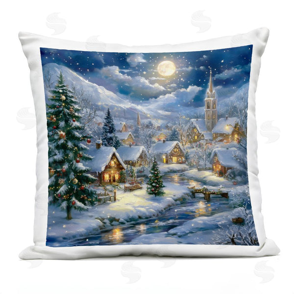 Stupell Industries LSR Design Studio | Snow Covered Village Printed Throw Pillow