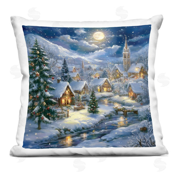 Stupell Industries LSR Design Studio | Snow Covered Village Printed Throw Pillow