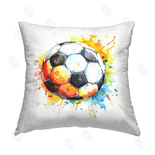 Stupell Industries LSR Design Studio | Soccer Ball Bright Splash Printed Throw Pillow
