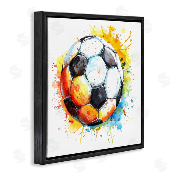 Stupell Industries LSR Design Studio | Soccer Ball Bright Splash Wall Art
