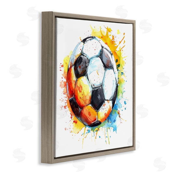 Stupell Industries LSR Design Studio | Soccer Ball Bright Splash Wall Art