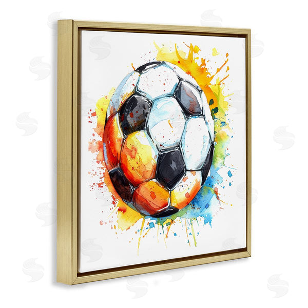 Stupell Industries LSR Design Studio | Soccer Ball Bright Splash Wall Art