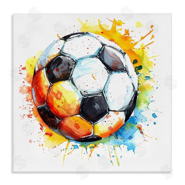stupell industries LSR Design Studio | Soccer Ball Bright Splash Wall Art