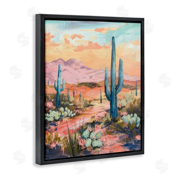 Stupell Industries LSR Design Studio | Soft Canyon Sunset Cacti