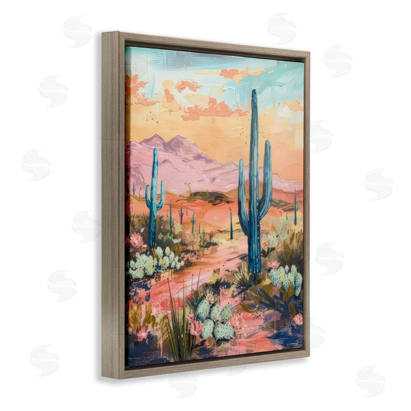 Stupell Industries LSR Design Studio | Soft Canyon Sunset Cacti