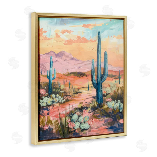 Stupell Industries LSR Design Studio | Soft Canyon Sunset Cacti