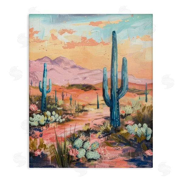 stupell industries LSR Design Studio | Soft Canyon Sunset Cacti