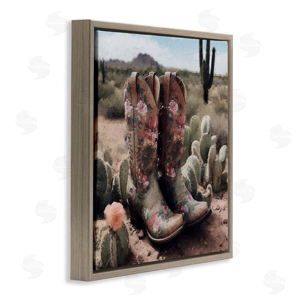 Stupell Industries LSR Design Studio | Southwestern Boots Landscape Wall Art