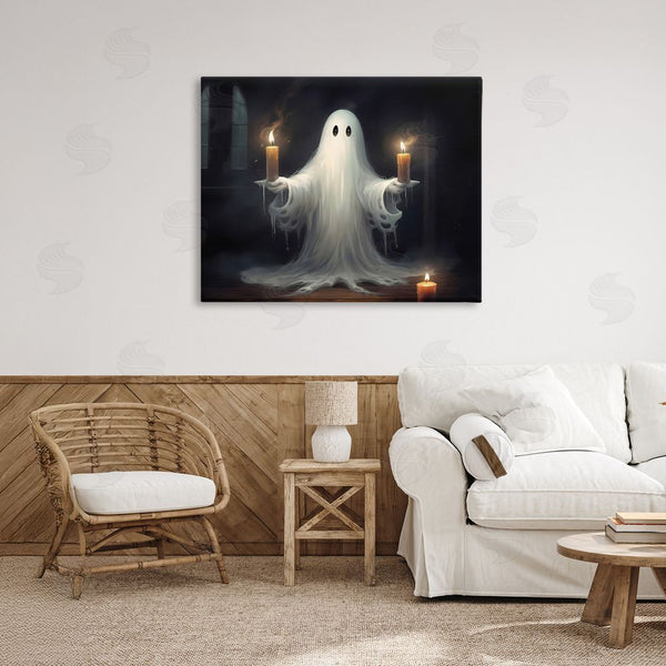 Stupell Industries LSR Design Studio | Spooky Candlelit Ghost Wall Art