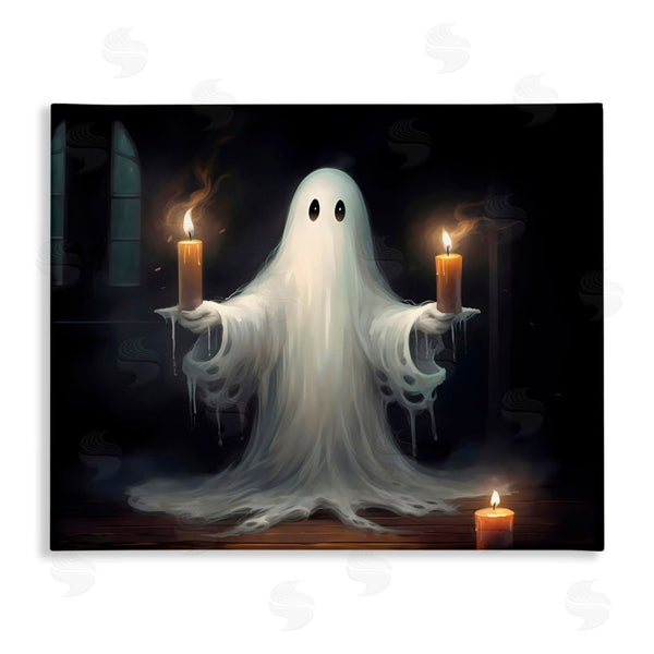 stupell industries LSR Design Studio | Spooky Candlelit Ghost Wall Art