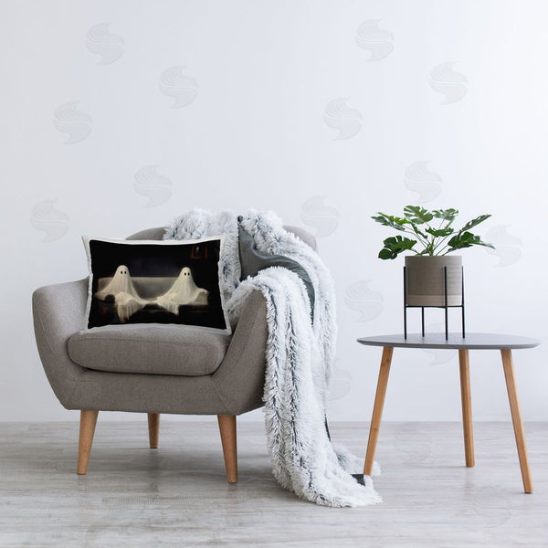Stupell Industries LSR Design Studio | Spooky Couch Two Ghosts Printed Throw Pillow