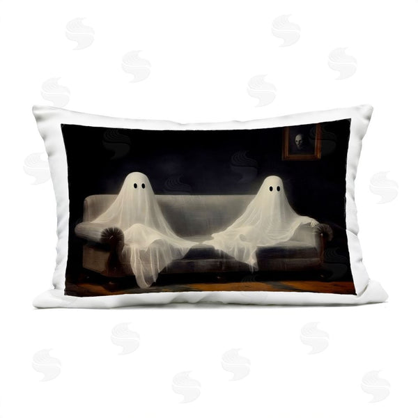 Stupell Industries LSR Design Studio | Spooky Couch Two Ghosts Printed Throw Pillow