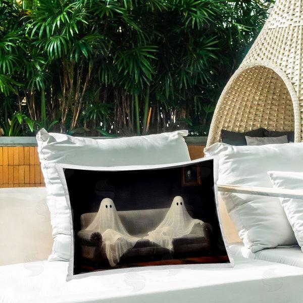 Stupell Industries LSR Design Studio | Spooky Couch Two Ghosts Printed Throw Pillow