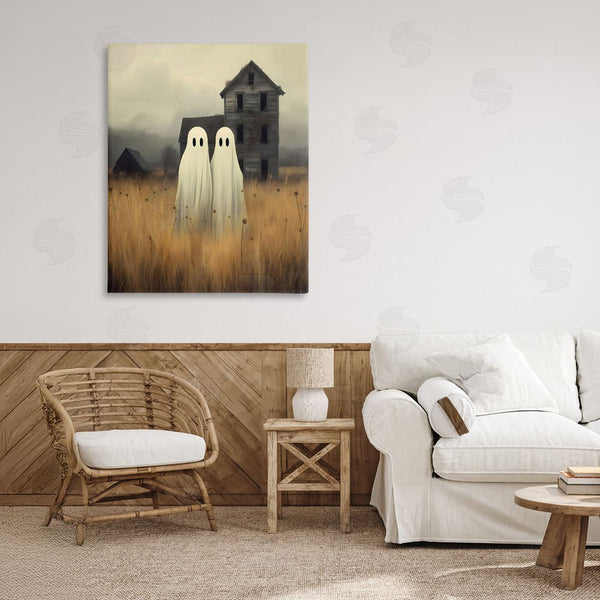 Stupell Industries LSR Design Studio | Spooky Farmhouse Ghost Duo Wall Art