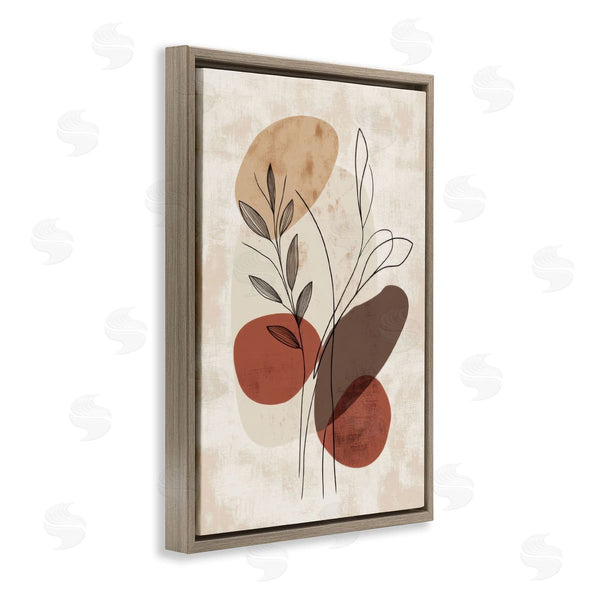 Stupell Industries LSR Design Studio | Sprig Outlines Neutrals Wall Art