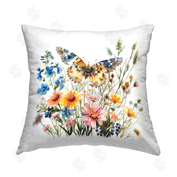 stupell industries LSR Design Studio | Spring Butterfly Garden Printed Throw Pillow