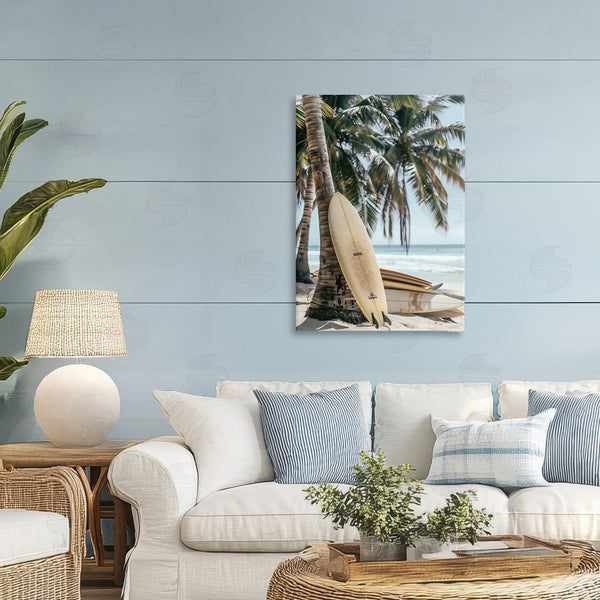 Stupell Industries LSR Design Studio | Stacked Surfboards & Palm Tree