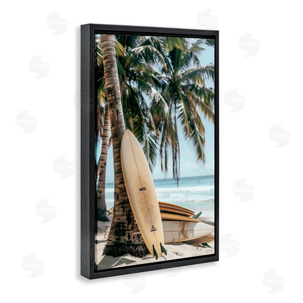 Stupell Industries LSR Design Studio | Stacked Surfboards & Palm Tree
