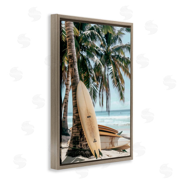 Stupell Industries LSR Design Studio | Stacked Surfboards & Palm Tree