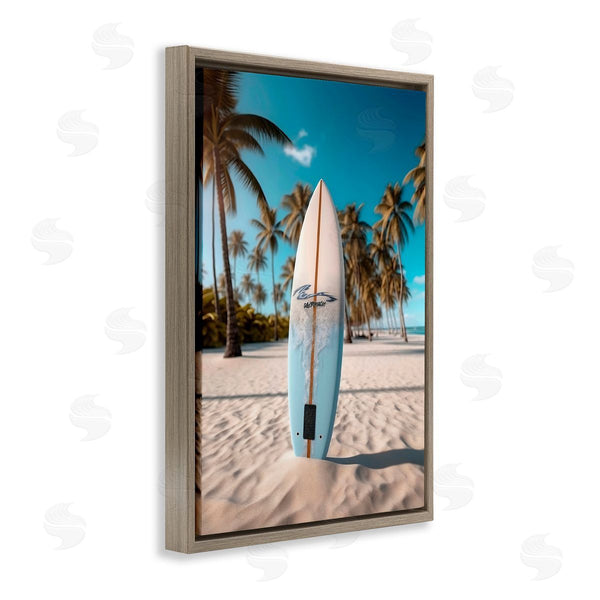 Stupell Industries LSR Design Studio | Standing Surfboard Coastal Blur