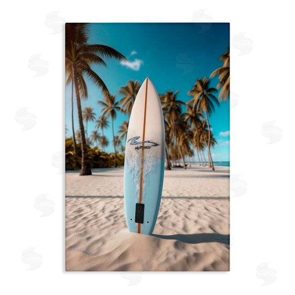 stupell industries LSR Design Studio | Standing Surfboard Coastal Blur