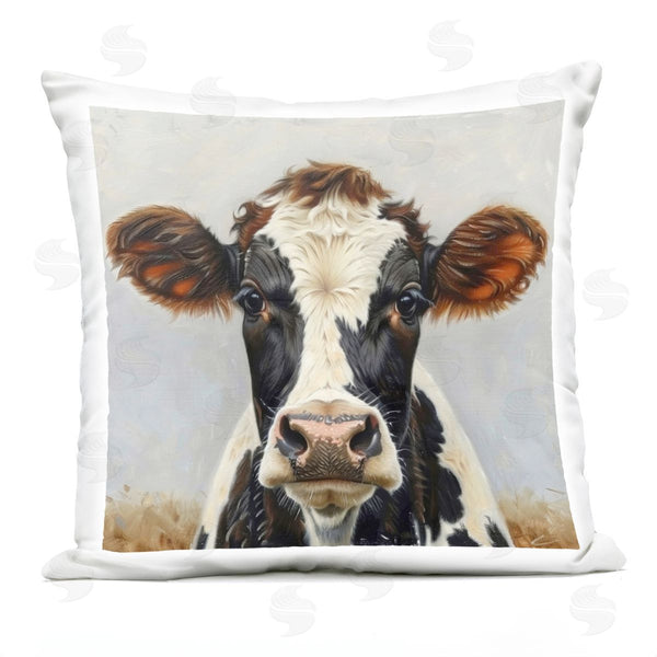 Stupell Industries LSR Design Studio | Stoic Cow Gaze Portrait Printed Throw Pillow